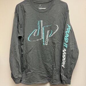 Dude Perfect Long Sleeve Shirt Mens Large Gray Tour Pound It Noggin DP Sports